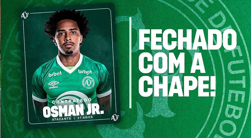Osman já jogou por dois anos na Chapecoense, entre 2017 e 2018 (Foto: Divulgação)