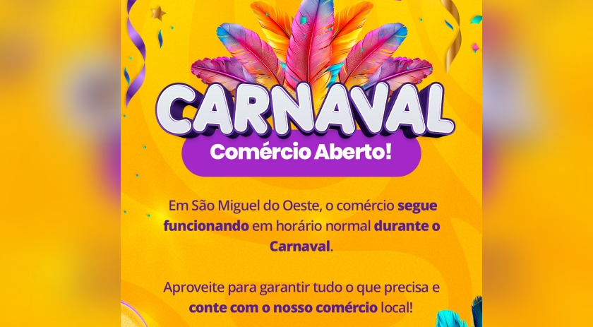 CDL orienta abertura do comércio durante o Carnaval 2025