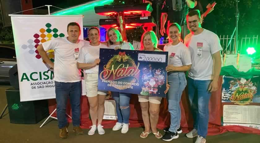 Natal do Comércio de Bandeirante sorteia 16 prêmios