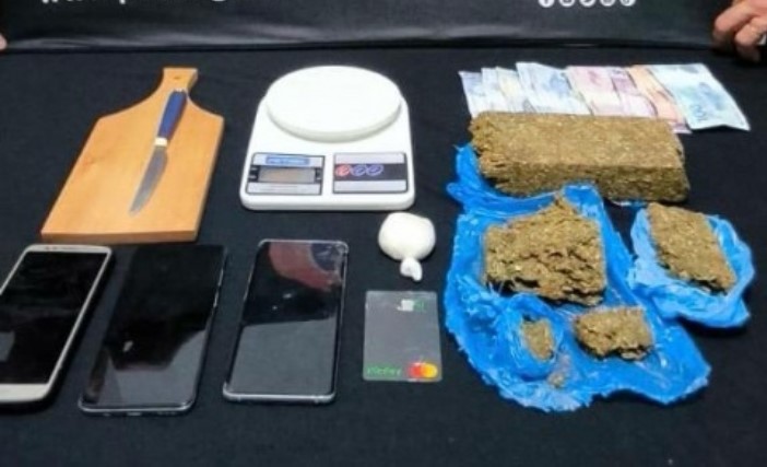 Polícia Militar prende homem em flagrante por tráfico de drogas