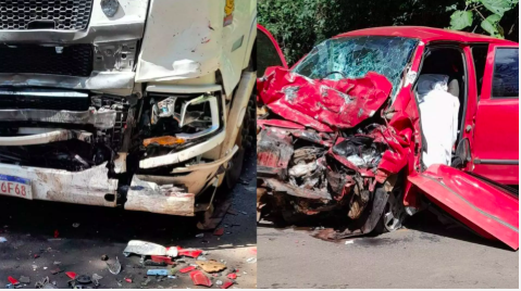 Acidente violento entre carro e carreta mata mulher em SC