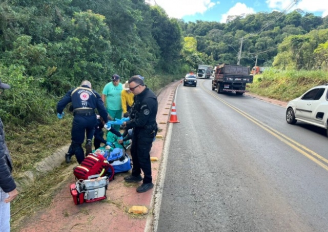 Detento fica gravemente ferido após atropelamento no contorno viário
