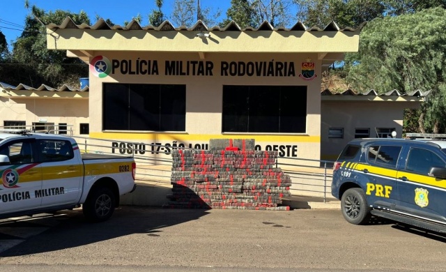 Ação conjunta entre PMRv e PRF resulta na apreensão de mais de uma tonelada de maconha