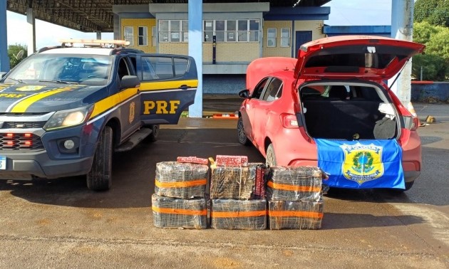 Motorista é preso com quase 100 quilos de maconha na BR-153