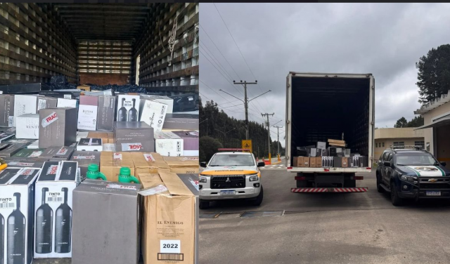 Carga com 4 toneladas de camarão e 3 mil garrafas de vinho iria para atacadista no Litoral de SC
