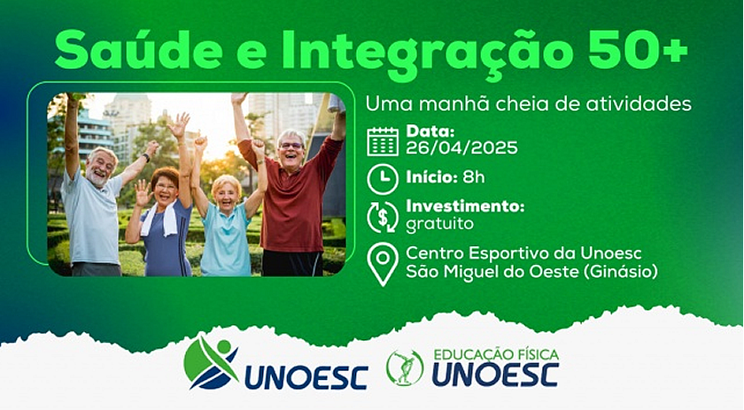 Unoesc São Miguel promove 2ª edição do Saúde e Integração 50+