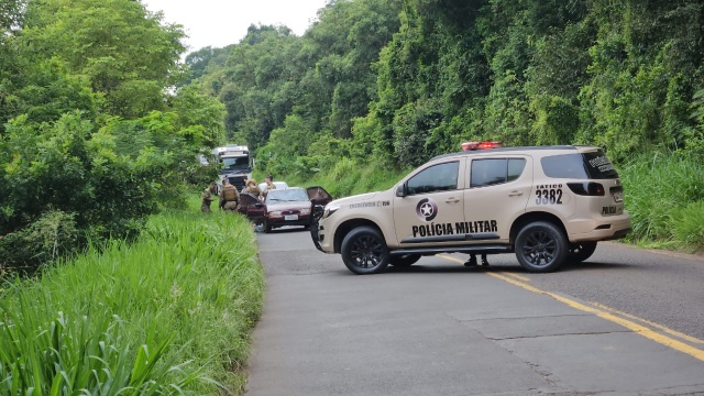 Criminoso morre em confronto com a PM na SC-283, entre Chapecó e Arvoredo
