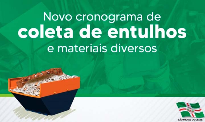 Prefeitura de SMOeste realiza nova coleta de entulhos nos bairros e centro da cidade