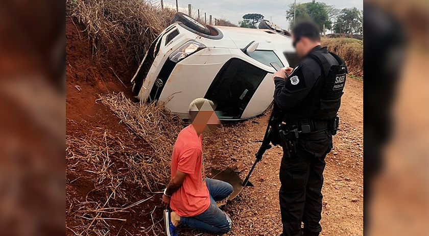 Homem que assaltou cooperativa e capotou veículo durante perseguição de helicóptero continuará na cadeia