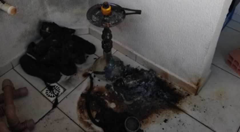 Brasa de narguilé causa princípio de incêndio em Chapecó
