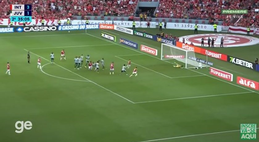 Com três gols de cabeça, Inter vira sobre o Juventude e sobe na tabela do Brasileirão