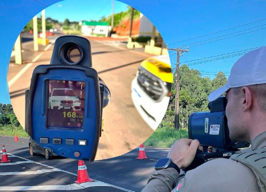 Carro é flagrado a 168 km/h em rodovia com máxima de 80 km/h no Oeste