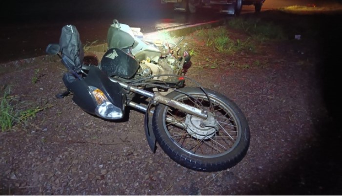 Acidente de trânsito deixa motociclista ferido na BR 163