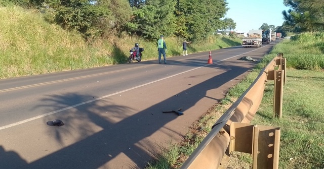 Ciclista morre em colisão com camionete na BR-282 em Pinhalzinho