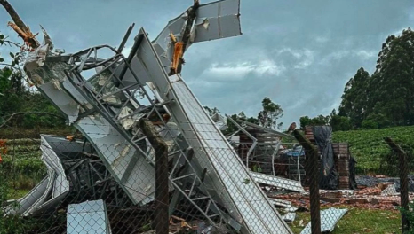 Defesa Civil do RS confirma tornado em Flores da Cunha