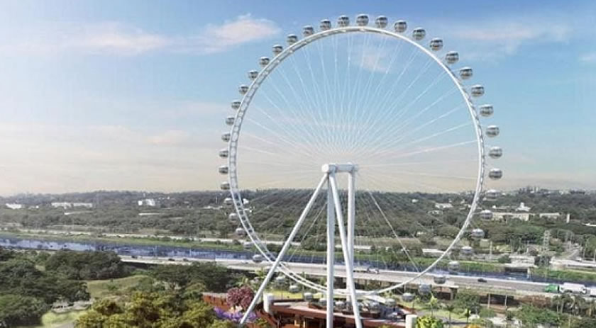"Gêmea" de Balneário Camboriú, maior roda gigante da América Latina é instalada em SP por grupo de SC