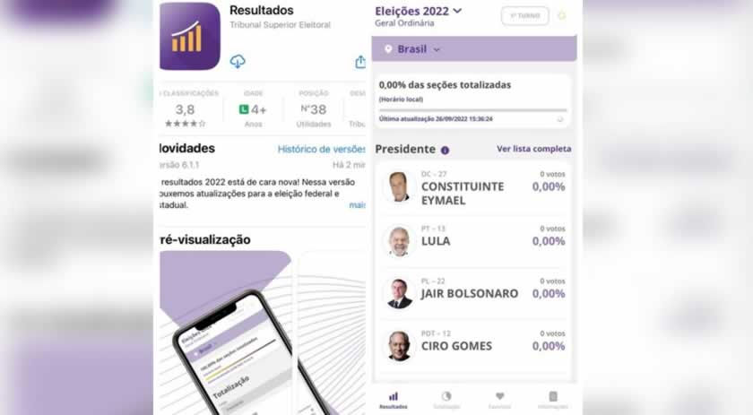 Saiba como acompanhar a apuração das eleições 2022 pelo app e site do TSE