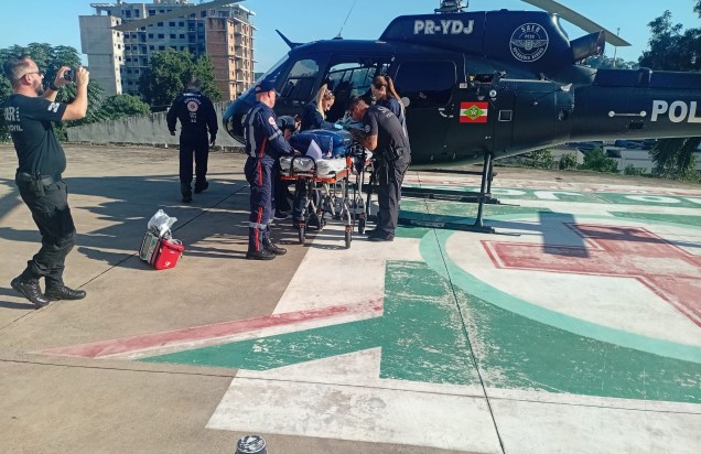 Bebê de 1 mês é transferida por serviço aeromédico