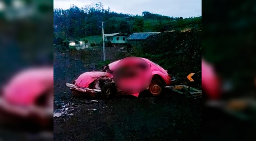 Motorista de Fusca morre em colisão com Fiat Strada no interior