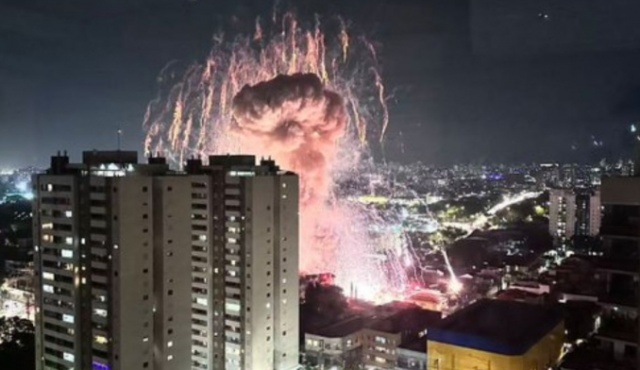 Explosão com fogos de artifício mata morador e deixa 10 feridos