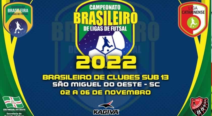 São Miguel do Oeste sediará Campeonato Brasileiro De Ligas De Futsal Masculino Sub 13 em novembro