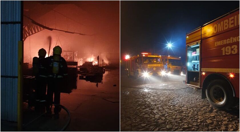 Incêndio atinge empresa de acessórios para estofados em Riqueza