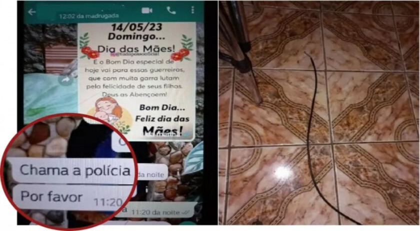 Mulher pede socorro após levar choques do marido