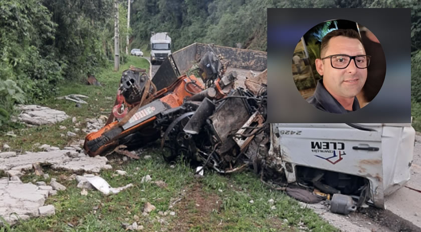 Ivan Eidt Basto, de 36 anos, morre em acidente com caminhão