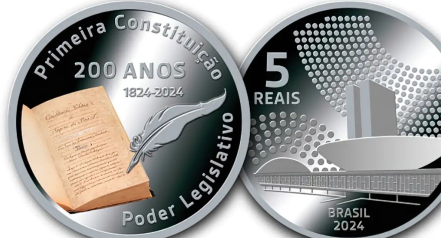 Banco Central libera 4 mil unidades de moeda de 200 anos da Constituição de 1824