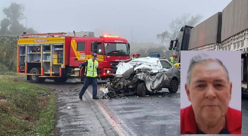 Identificada vítima fatal de colisão envolvendo carro e caminhão na BR 163