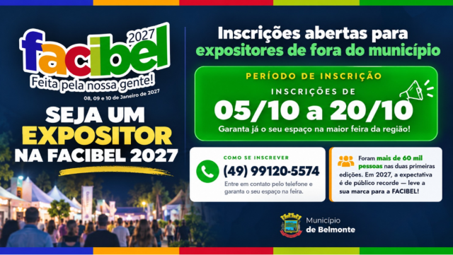 FACIBEL 2027 abre inscrições para expositores de outros municípios