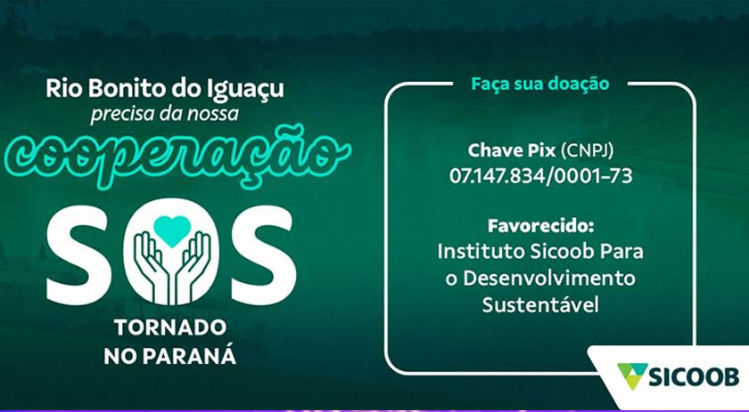 Sicoob reforça solidariedade e apoio às comunidades atingidas por tornados no Sul do Brasil