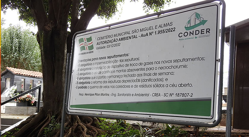 Adequações permitem liberação ambiental do Cemitério São Miguel e Almas