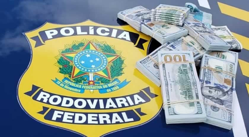 PRF apreende milhares de dólares escondidos em painel de carro conduzido por catarinense