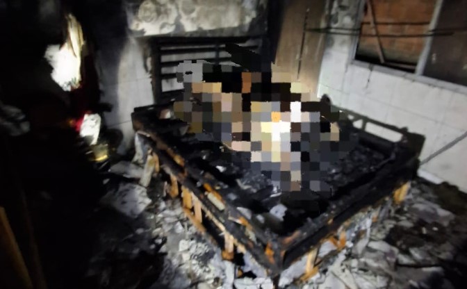 Corpo é encontrado carbonizado após casa pegar fogo