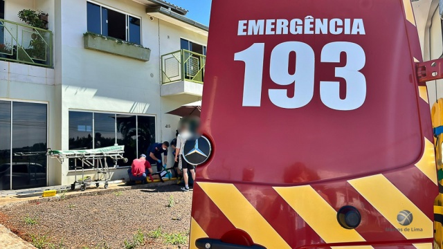 Homem é resgatado após queda de quatro metros no Bairro Santa Rita