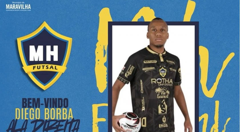 Diego Borba, o Dieguinho, é o primeiro jogador anunciado para o elenco 2026 do Maravilha Futsal