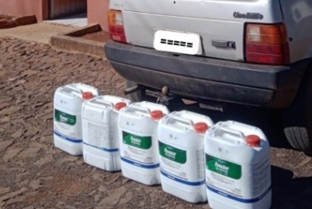 Veiculo de Saltinho é apreendido com contrabando de agrotóxico no PR