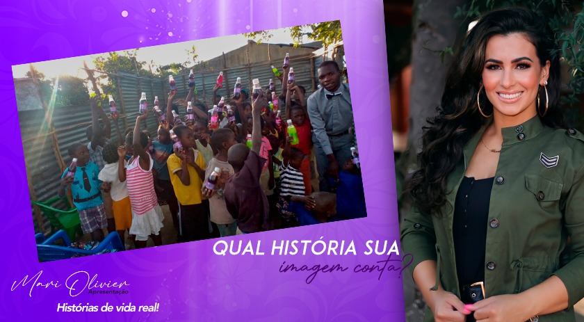 Mari Olivier mostra o Projeto de uma Igreja de SMO que ajuda crianças que perderam os pais após passagem de ciclone