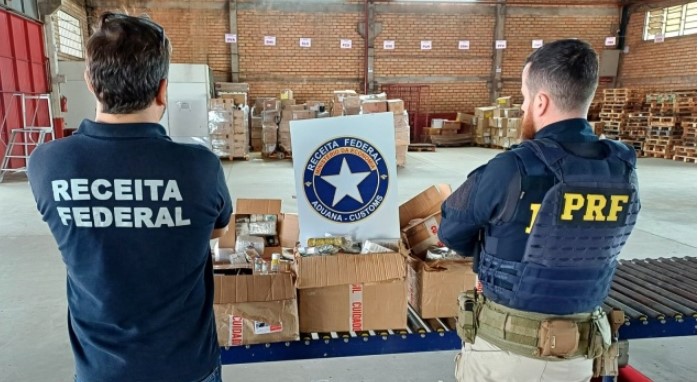 PRF e Receita apreende 60 quilos de anabolizantes contrabandeados
