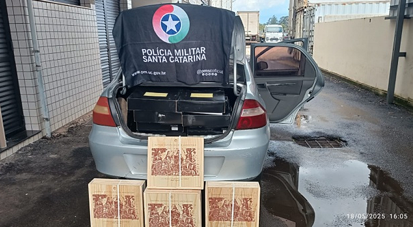 Polícia Militar apreende R$ 169 mil em vinhos contrabandeados da Argentina