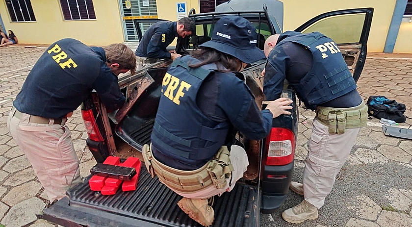 Tecnologia contra o crime: PRF usa scanner veicular e apreende quase 56 kg de maconha em Chapecó