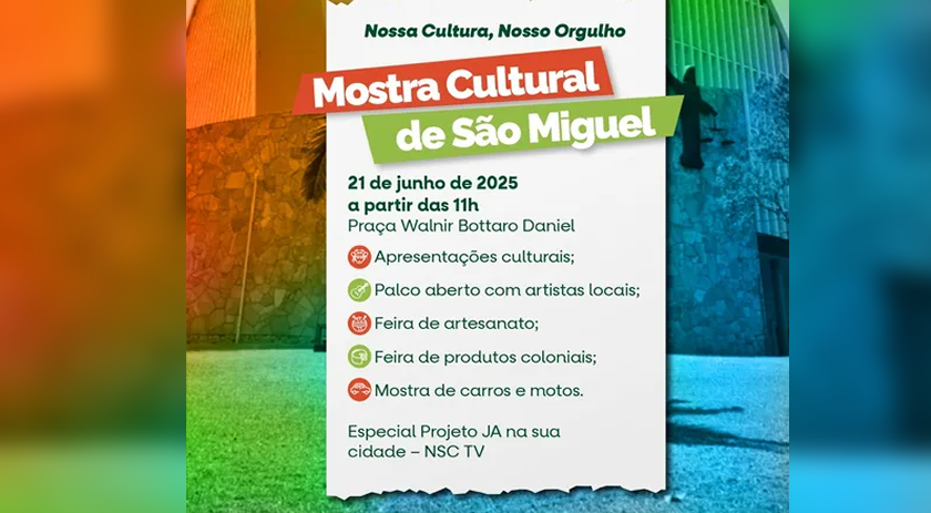 Município promove Mostra Cultural no dia 21 de junho