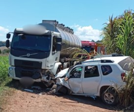 Cinco pessoas da mesma família ficam feridas em acidente no interior