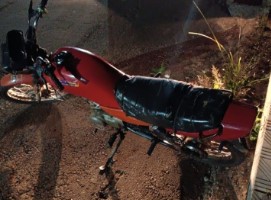 Motocicleta furtada é recuperada pela Polícia Militar