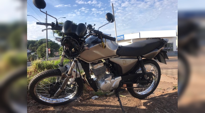 Motociclista fica ferido em acidente de trânsito no centro
