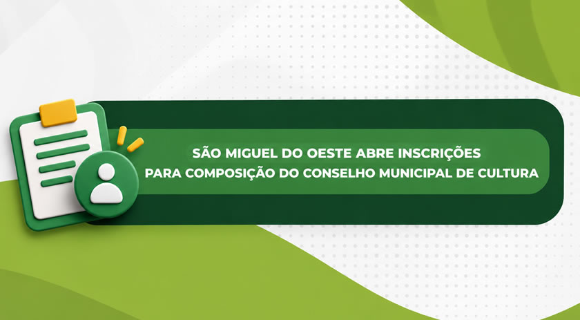 Município  abre inscrições para composição do Conselho Municipal de Cultura