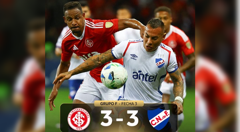 Em jogo caótico, Inter busca empate com o Nacional pela Libertadores