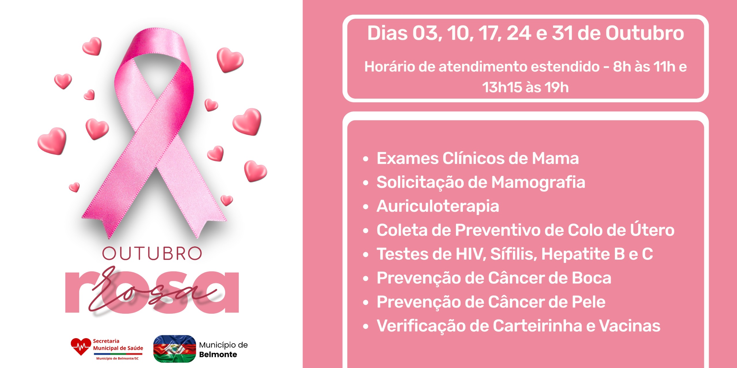 Saúde intensifica atendimentos especiais para mulheres de Belmonte