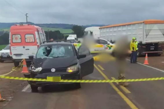 Pedestre morre ao ser atropelado por carro no Oeste de SC